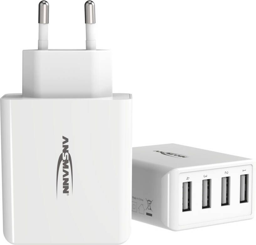 Ansmann USB-oplader 30 W | HC430 | wit | voor smartphone tablet en andere USB-apparaten 1001-0113