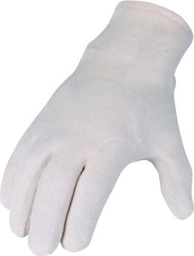 Asatex Handschoen | natuurwit | katoenen tricot | PSA-categorie I | 12 paar BTD