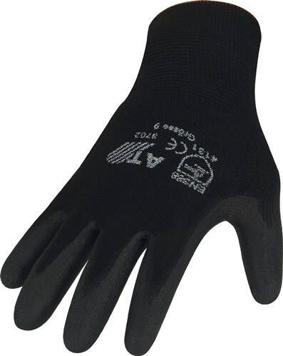 Asatex Handschoen | zwart | EN 388 PSA-categorie II | nylon met polyurethaan | 12 paar 3702 10