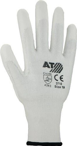 Asatex Snijbestendige handschoen | wit | EN 388 PSA-categorie II | HDPe m.polyurethaan | 10 paar 3710 10