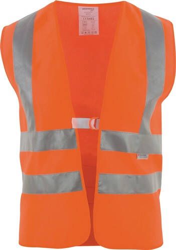 Asatex Veiligheidsvest | maat universele | ORANGE m. reflect. strepen op schouders | EN 20471 kl. 2 | 1 stuk WTP3