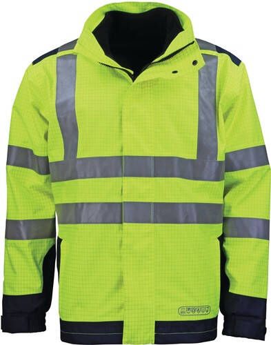 Asatex Weer- vlam- veiligheidsjack | maat L | geel blauw | 98 % polyester 2 % carbon | 1 stuk 3850G L