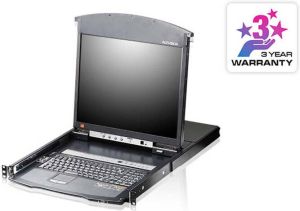 Aten 8-Poorts KVM Switch LCD 19" Console Zwart | 1 stuks KL1508AIN-UK