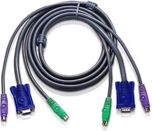 Aten KVM Kabel VGA Female 15-Pins 2x PS 2-Connector | VGA Male 2x PS 2-Connector 3.0 m | 1 stuks 2L-5003P C