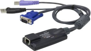 Aten USB VGA Virtual Media KVM-adapter met Smartcard-ondersteuning | 1 stuks KA7177-AX