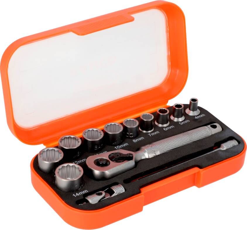 Bahco 1 4" Dopsleutelset met vierkantaandrijving en metrisch zeskantprofiel | 13 stuks S13MC10.5