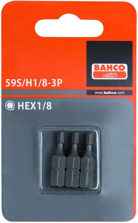 Bahco 3xbits hex1-8 25mm 1 4" standard | 59S H1 8-3P