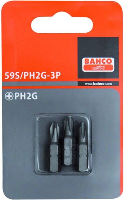 Bahco 3xbits ph2g 25mm 1 4" standard | 59S PH2G-3P