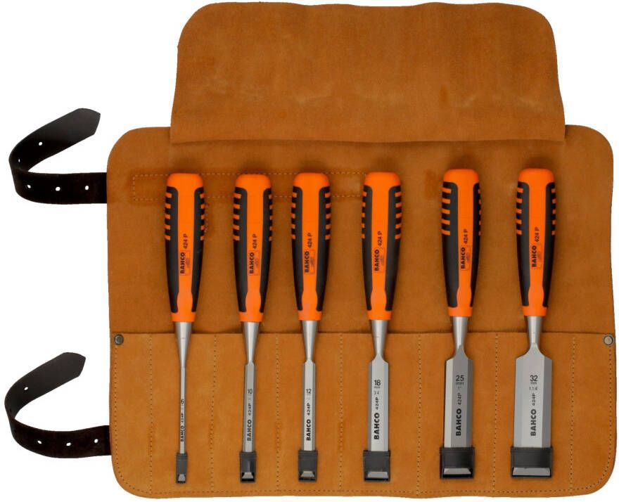 Bahco 424P-S6-LR | Professionele Beitelset | 6-delig | 424P-S6-LR tweecomponentenhandgreep
