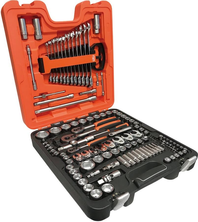 Bahco 1 4' 3 8' -1 2' Square Drive Doppenset met Combinatie Ratelsleutelset 137 stuks S137