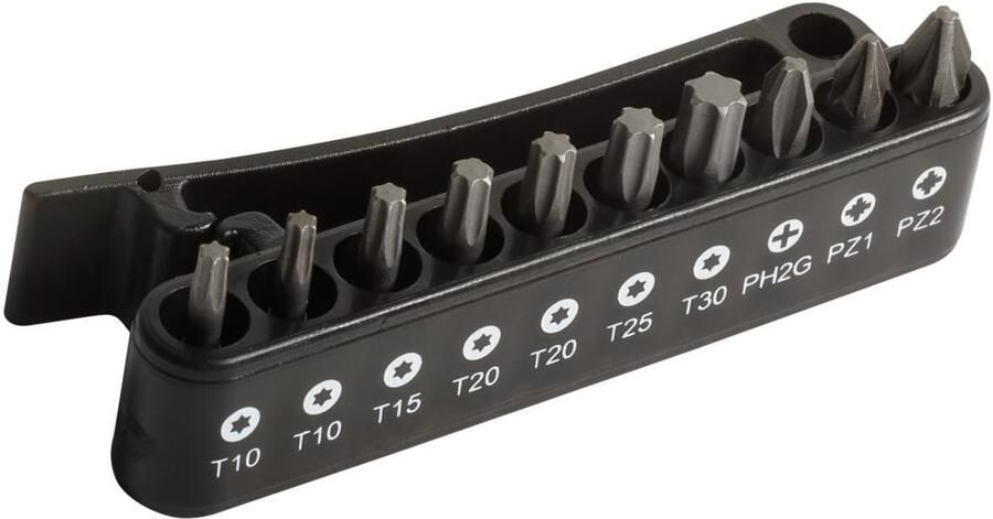 Bahco Bitset 1 4" | voor Phillips | Pozidriv | TORX -schroeven | in een kunststof houder met riemclip 10-delig 59 S10BC