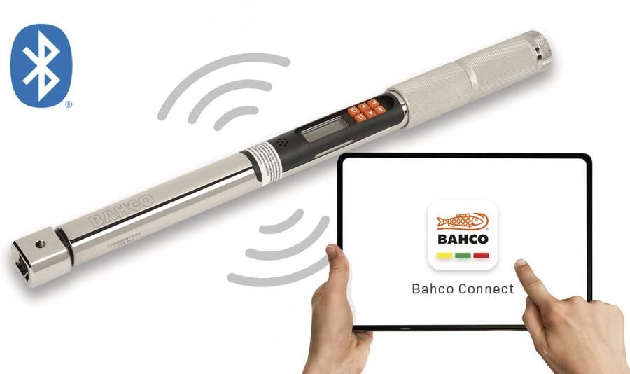 Bahco Digitale moment- en hoeksleutel | Bluetooth | vaste ratelkop | met geheugen | micro | 6.8-135Nm TAWMB9135M