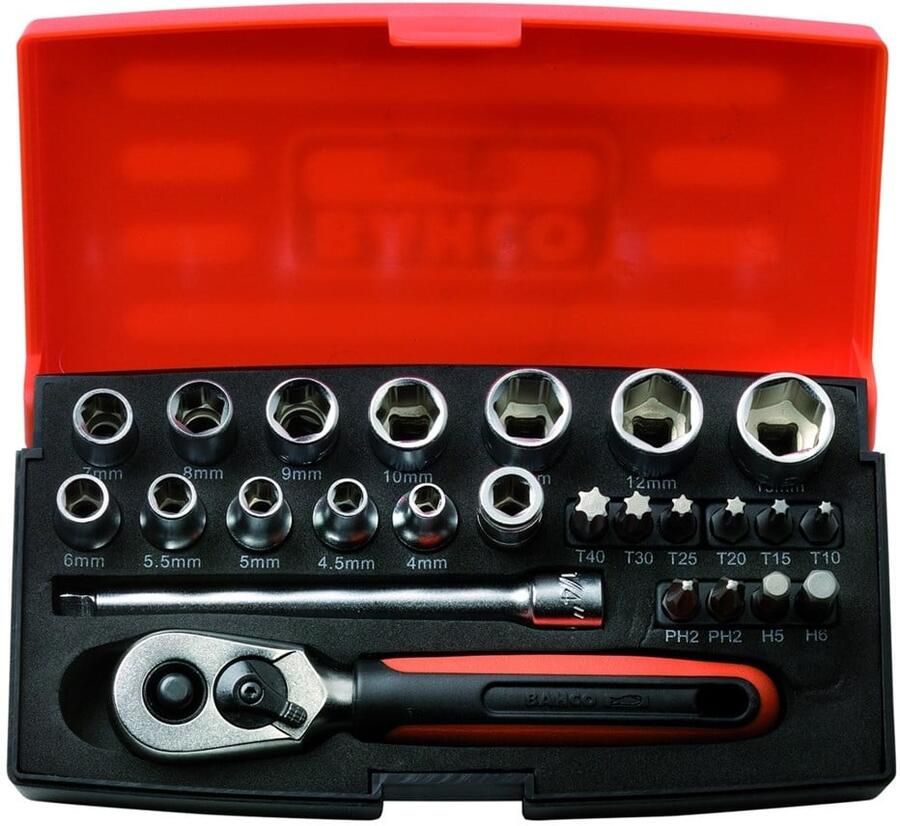 Mtools BAHCO DOPSLEUTELSET 1 4" OP BLISTER 25 PC. |