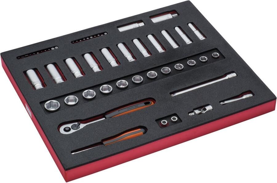 Bahco Foaminlay Fit&Go 2 3 met doppen en toebehoren 3 8" 38-delig FF1F2103