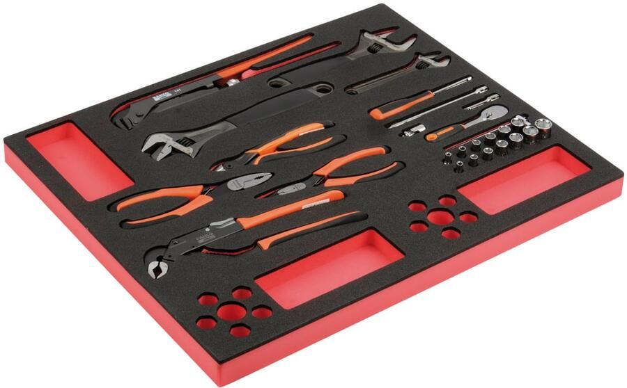 Bahco Foaminlay Fit&Go 3 3 met doppen en toebehoren 1 4" | tangen en moersleutels 26-delig FF1A5022