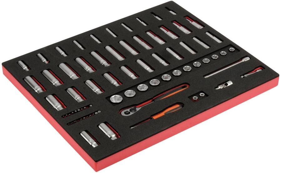Bahco Foaminlay Fit&Go 3 3 met lange doppen en toebehoren 1 4" | 1 2" en 3 8" 75-delig FF1A54