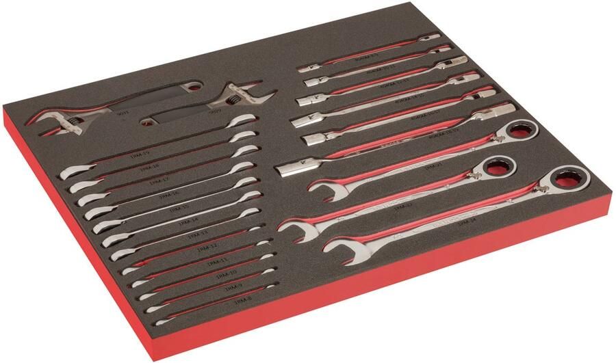 Bahco Foaminlay Fit&Go 3 3 met ringsteekratelsleutels met lasermarkering 23-delig FF1A199LM