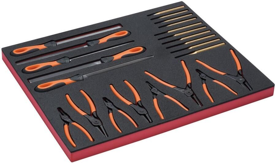 Bahco Foaminlay Fit&Go 3 3 met vijlen | borgringtangen en doorslagen 23-delig FF1A51