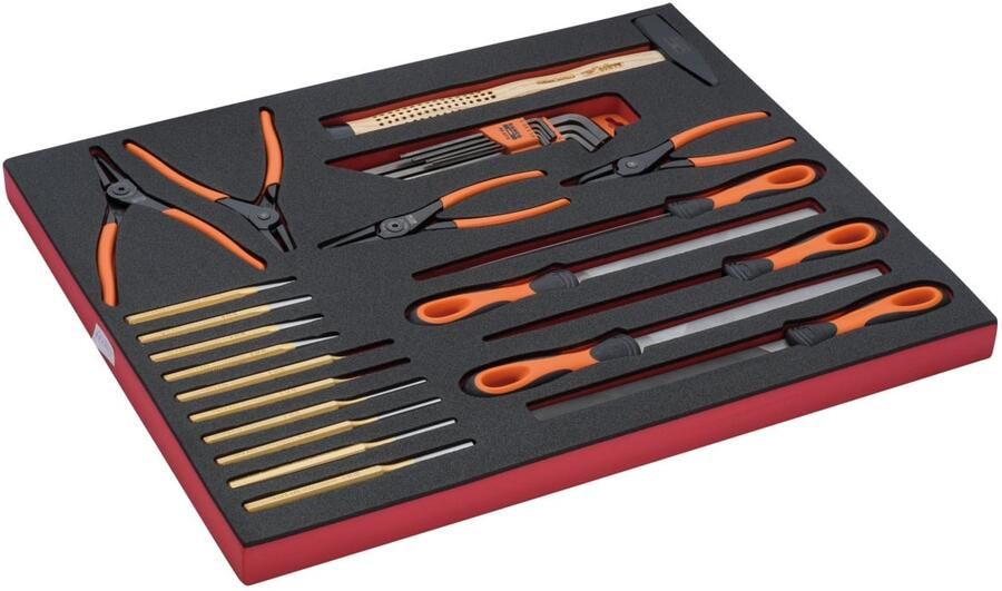 Bahco Foaminlay Fit&Go 3 3 met vijlen | slaggereedschap | borgringtang en inbussleutels 30-delig FF1A68