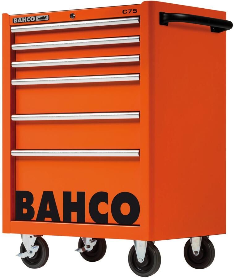 Bahco Gereedschapswagen 'classic' C75 26" met 6 lades | zwart | 986 mm x 501 mm x 763 mm 1475K6BLACK