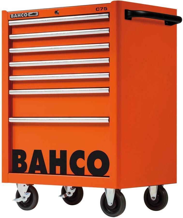 Bahco Gereedschapswagen 'classic' C75 26" met 7 lades | zwart | 986 mm x 501 mm x 763 mm 1475K7BLACK