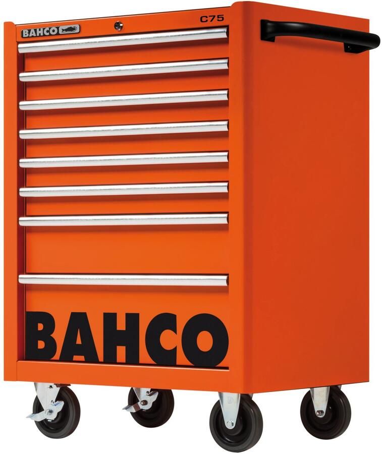 Bahco Gereedschapswagen 'classic' C75 26" met 8 lades | zwart | 986 mm x 501 mm x 763 mm 1475K8BLACK