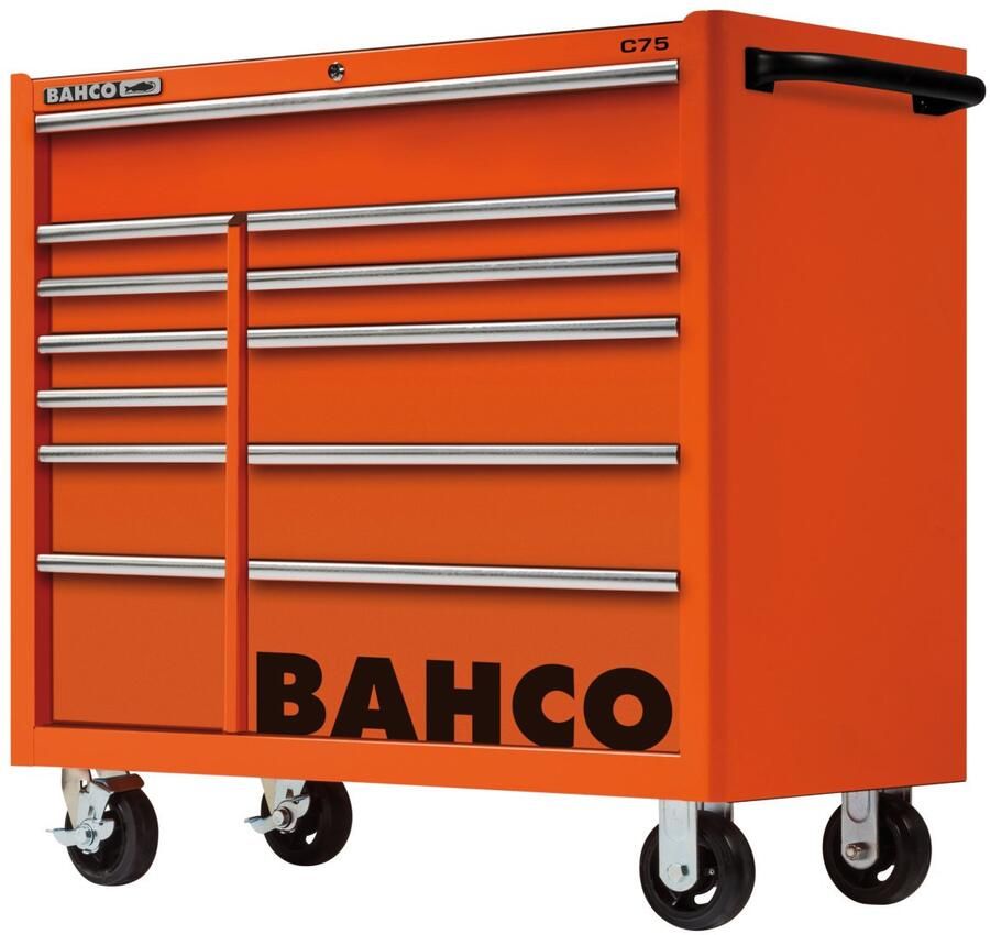 Bahco Gereedschapswagen 'classic' C75 40" met 12 lades | zwart | 1100 mm x 501 mm x 50 mm 1475KXL12BLACK