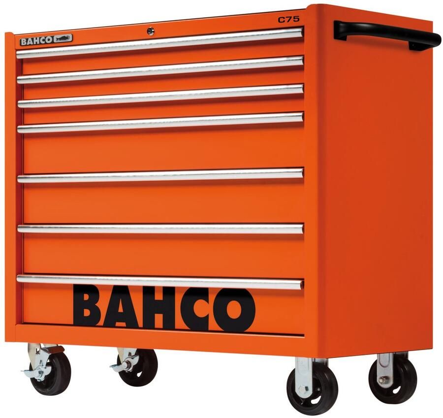 Bahco Gereedschapswagen 'classic' C75 40" met 7 lades | zwart | 986 mm x 501 mm x 1100 mm 1475KXL7BLACK