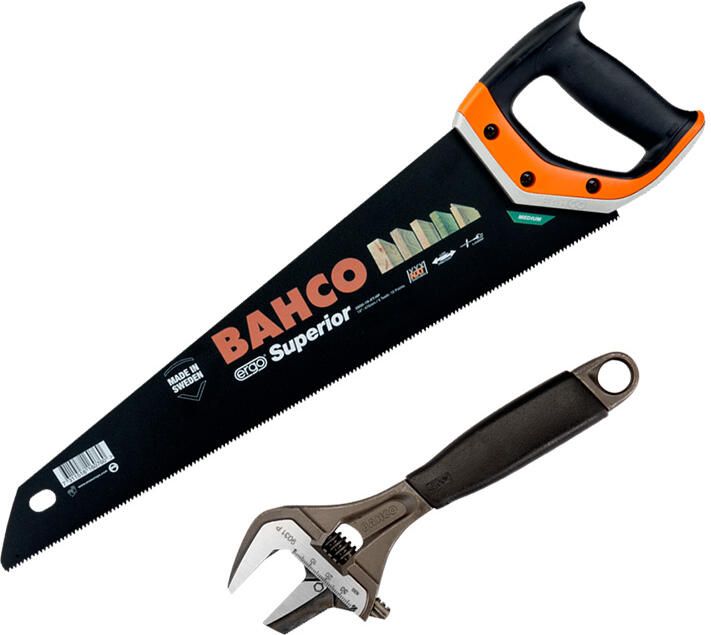 Bahco Handzaag 22T & Moersleutel 8" 2600-9031