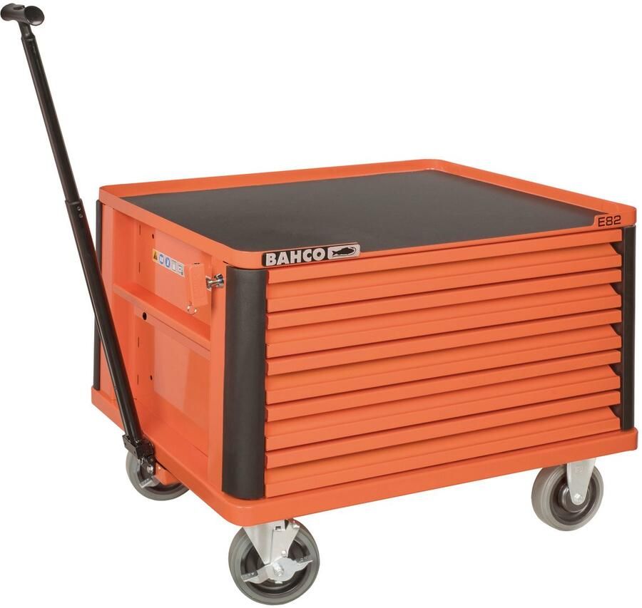 Bahco Opzetkast E72 26" met 5 lades | op wielen | oranje | 693 mm x 510 mm x 542 mm 1482K5W