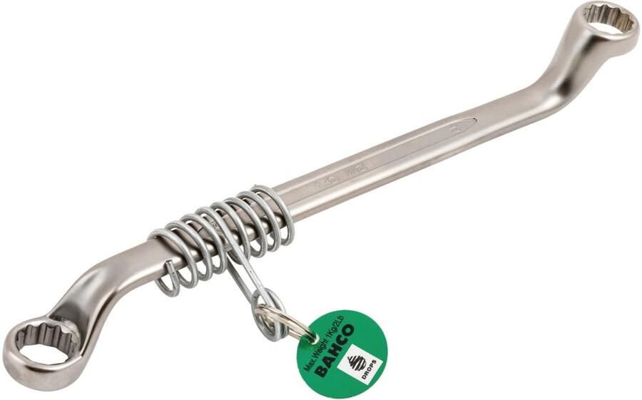 Bahco Ringsleutel | met veiligheidsveer | diep doorgezet | verchroomd | lengte 266 mm | 18 mm x 19 mm TAH2M-18-19