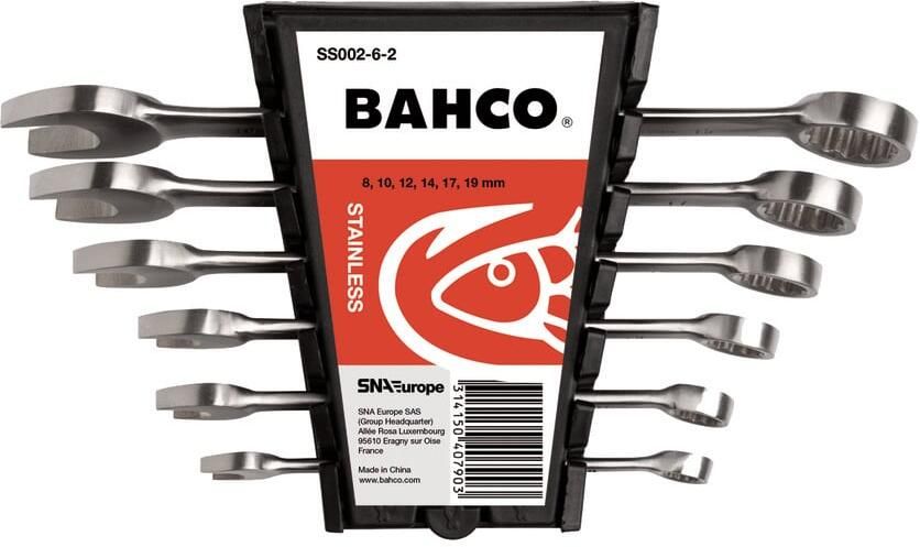 Bahco Ringsteeksleutelset | roestvaststaal | metrisch 6-delig SS002-6-2
