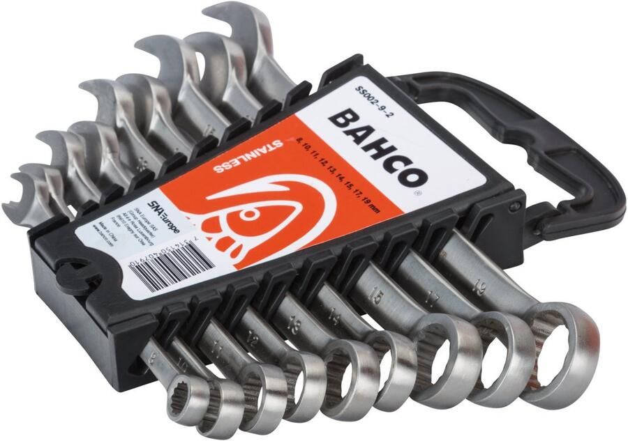 Bahco Ringsteeksleutelset | roestvaststaal | metrisch 9-delig SS002-9-2