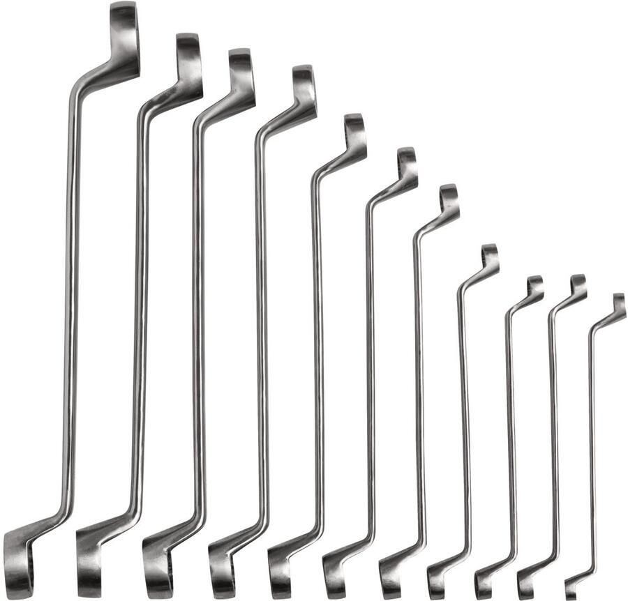Bahco Ringsteeksleutelset | roestvaststaal | metrisch | doorgezet 11-delig SS011-11-3