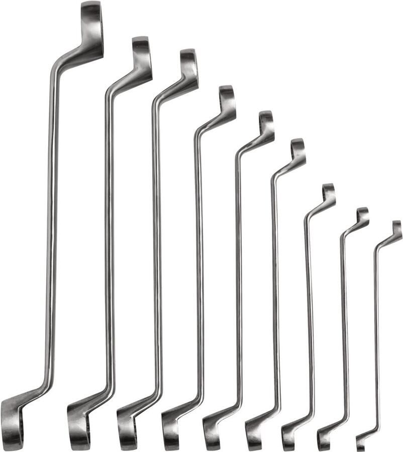 Bahco Ringsteeksleutelset | roestvaststaal | metrisch | doorgezet 9-delig SS011-9-3