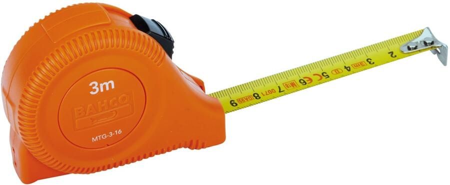 Bahco Rolbandmaat | kunststof casette | klasse II | metrisch en inch-maten | breedte 25 mm | 8 m MTG-8-25-E