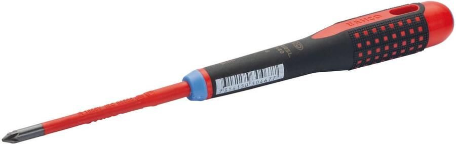 Bahco Schroevendraaier ERGO™ | geïsoleerd | VDE | driecomponentengreep | smal blad | Pozidriv | PZ2 x 100 mm BE-8820SL