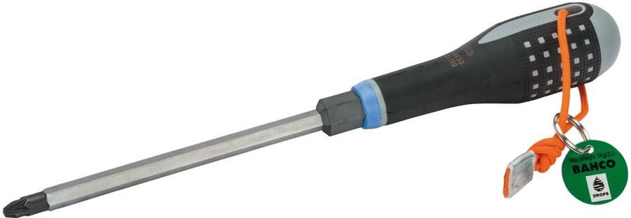 Bahco Schroevendraaier ERGO™ | met Dyneema koord | driecomponentengreep | zeskantkling | Pozidriv | PZ3 x 150 mm TAH TAHBE-8830