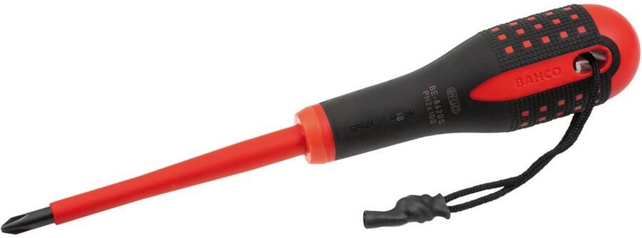 Bahco Schroevendraaier ERGO™ | met Kevlar-koord | VDE | driecomponentengreep | zeskantkling | Phillips | PH4 x 200 mm TAH TAHBE-8640S