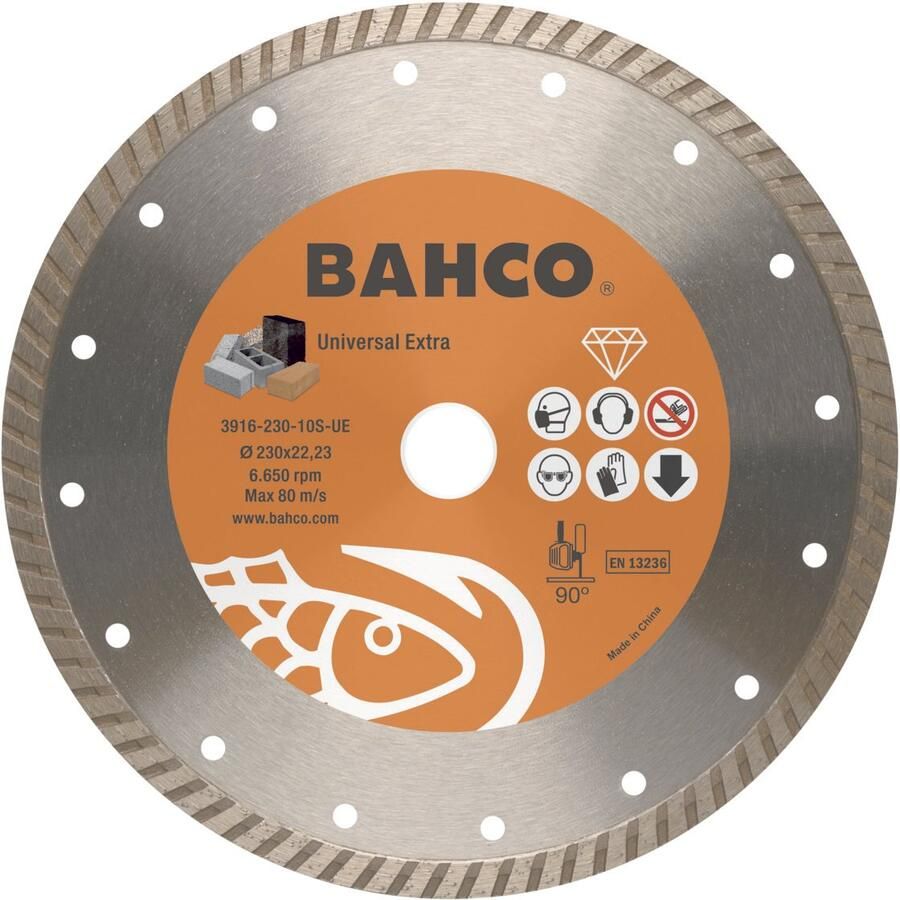 Bahco Slijpschijf | diamant | voor betontegels en bouwmaterialen | 150 x 3.0 x 22.23 mm 3916-150-10S-UE