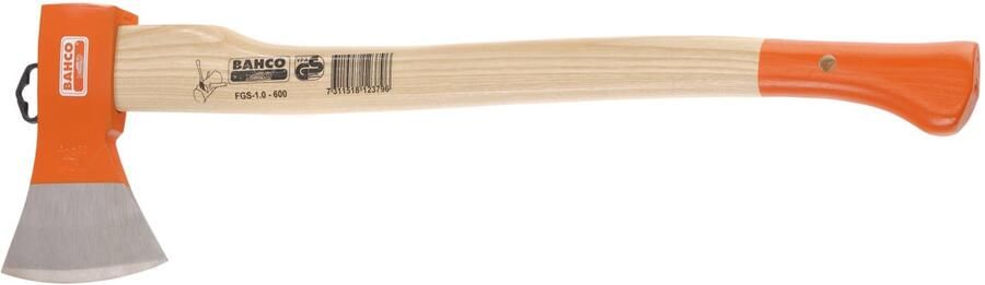 Bahco Velbijl met gebogen essenhouten steel | 700 mm | 1.8 kg retailverpakking FGS-1.25-700-WB