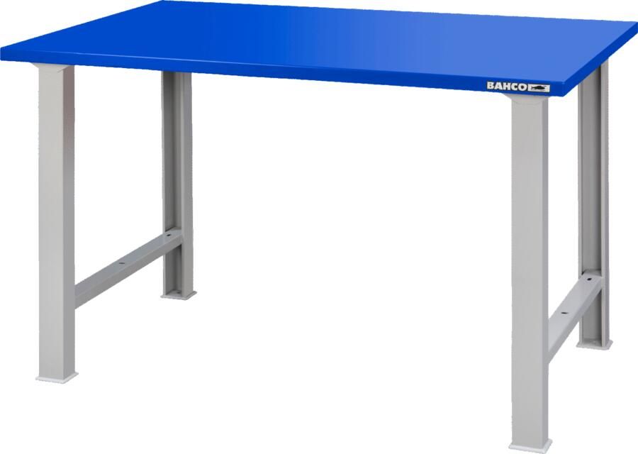 Bahco Werkbank | heavy-duty | met stalen werkblad | 4 poten | blauw | 1800 mm x 750 mm x 1030 mm 1495WB18TSBL