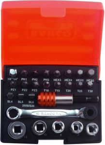 Mtools BAHCO BITSET MET RATELSLEUTEL OP KAART |