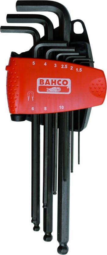 Bahco inbussleutelset kogelkop+mag 9-dlg | BE-9688