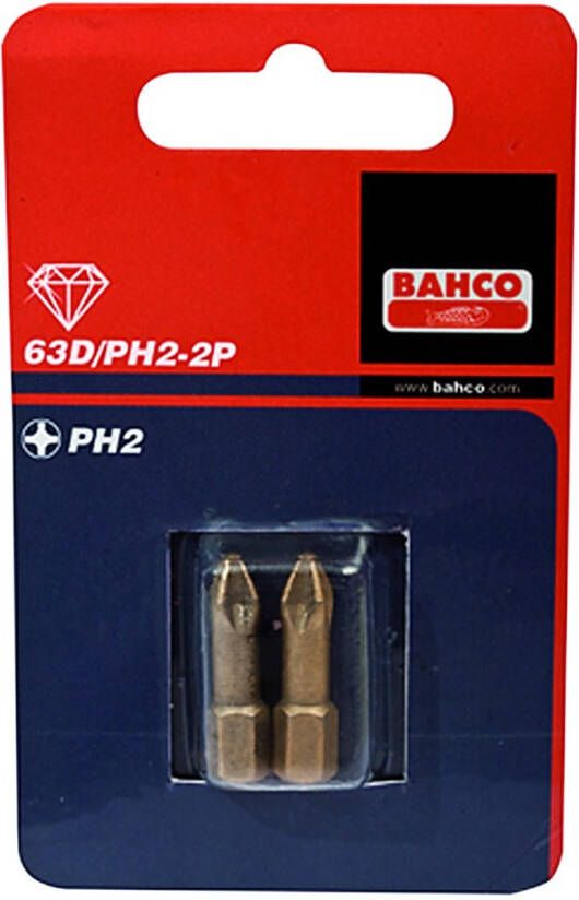 Bahco x2 bit ph1 25mm 1 4" diamond | 63D PH1-2P