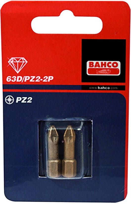 Bahco x2 bit pz1 25mm 1 4" diamond | 63D PZ1-2P