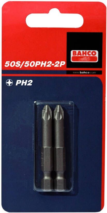 Bahco x2 bits ph3 50mm 1 4" dr standard | 59S 50PH3-2P