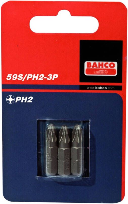 Bahco x3 bits ph1 25mm 1 4"inch dr standard | 59S PH1-3P