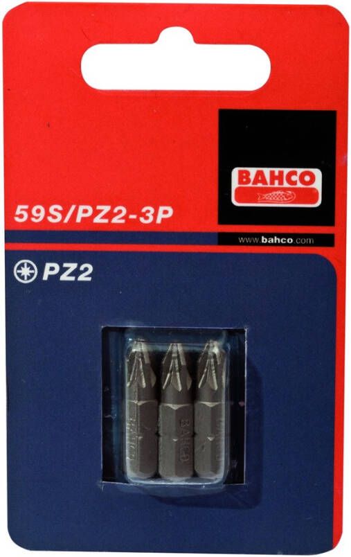 Bahco x3 bits pz2 25mm 1-4inch dr standard | 59S PZ2-3P