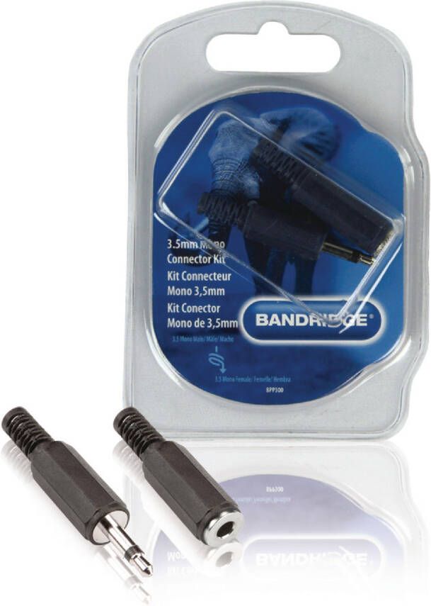 Bandridge Audioconnectorset 3.5 mm Zwart | 1 stuks BPP300